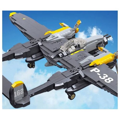 Konstrukcijske kocke borbeni zrakoplov P-38, 937 dijelova Slike