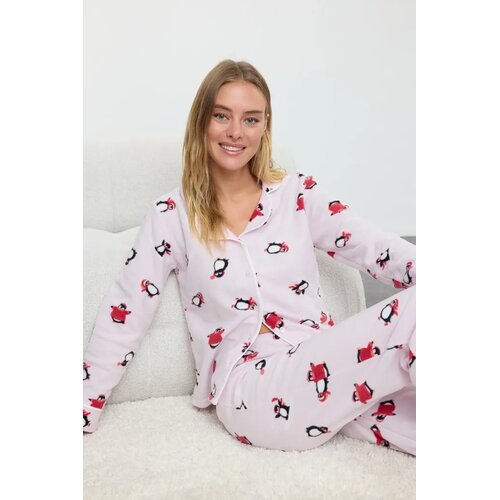 TRENDYOLMILLA Ženski set pidžame Thmaw25Pt00029, Roze Cene