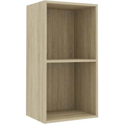 vidaXL Knjižna omara 2-nadstropna sonoma hrast 40x30x76,5cm iverna pl., (20978041) Cene