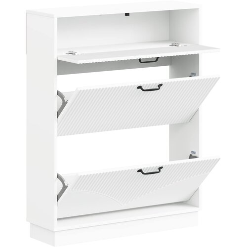  Ormar za cipele HOORN 78 x 24 x 100 cm Konstruirano drvo Bijela Slike