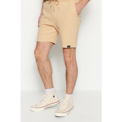 Trendyol Shorts - Beige - Normal Waist Slike