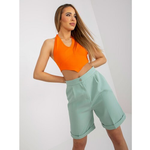 Fashion Hunters Mint long elegant shorts with pockets Slike
