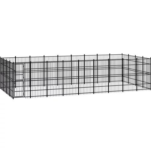 vidaXL Vanjski kavez za pse čelični 33,18 m²