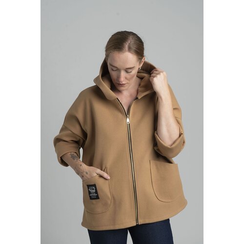 New collection Camel transitional light jacket with hood Slike