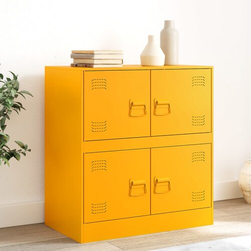 VidaXL Komoda boja senfa 67 x 39 x 73 cm čelični Slike