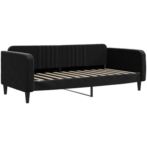 vidaXL Raztegljiva postelja črna 90x200 cm žamet, (20792361) Cene