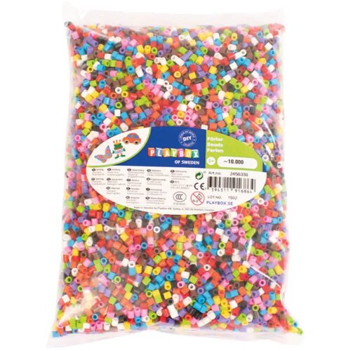 Playbox 5mm midi likalne perle, 10000 kosov, barvni mix z 10 različnimi barvami Cene