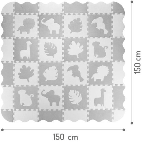 Momi podloga za bebe - puzzle od pene zawi grey Slike
