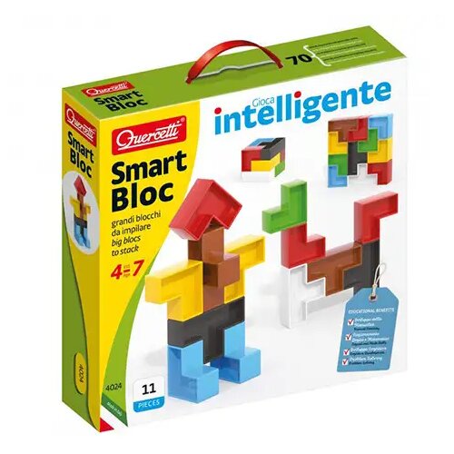 Quercetti Quercetti: Smart Block 11-delna gradbena igrača z razvijalnim učinkom Cene