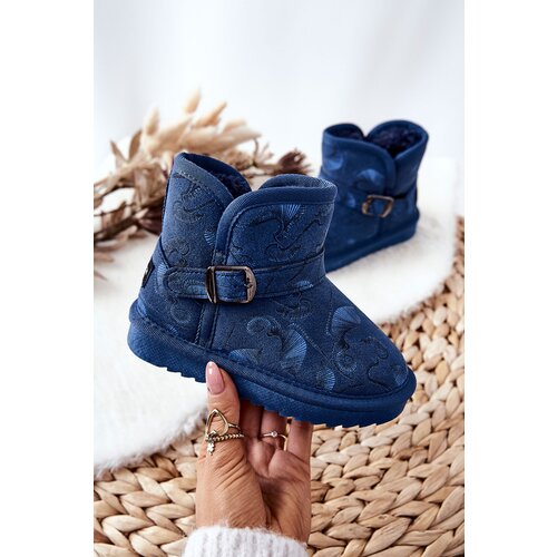 Boto Children's Snow Boots With Fur Navy Kawai Cene