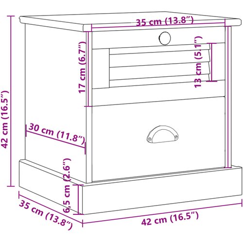  za cipele VIGO 42 x 35 x 42 cm od masivne borovine Slike