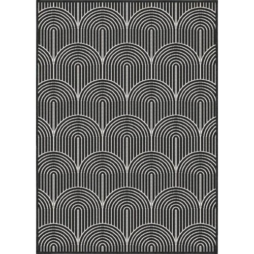 Hanse Home Crno-bijeli vanjski tepih 160x230 cm Pangli Black &amp;ndash; Slike