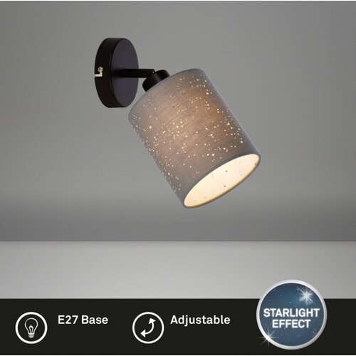 BRILONER 2078-014 - zidno spot svetlo spotlight 1xE27/25W/230V sivo/crno Slike