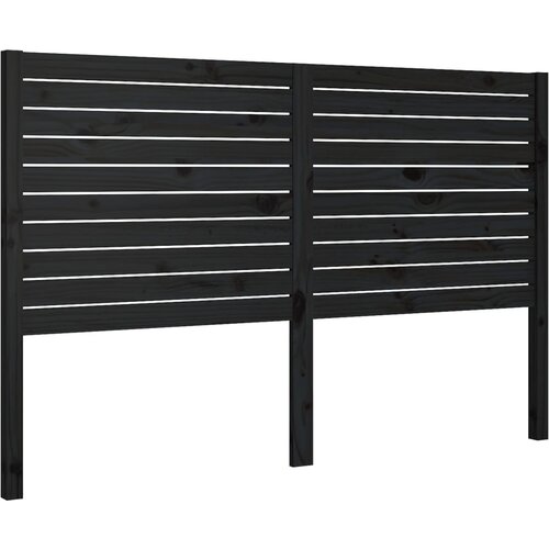 Maison Chic posteljno vzglavje - vzglavna omarica - nočna omarica črno 166x4x100 cm trdna borovina, (21705547) Slike