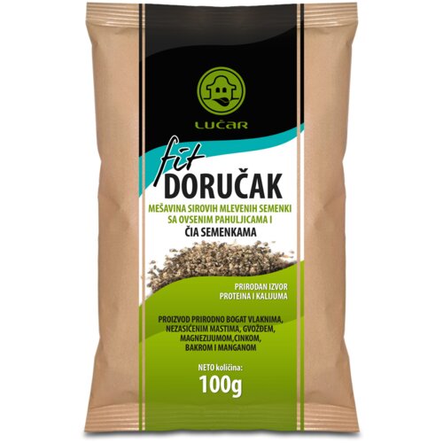 Lucar LUČAR fit doručak sa ovsenim pahuljicama i čia semenom 100g Cene