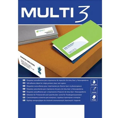 Multi3 bele nalepke MU010518 70 x 37, 24/stran 500 listov