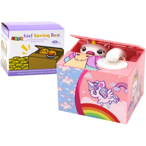  Piggy bank Unicorn Learning to save Unicorn Pink Melody Cene