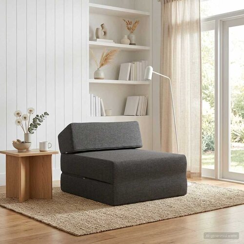 SOFA na razvlačenje Tamnosiva 60 x 70 x 41 cm Tkanina Cijene
