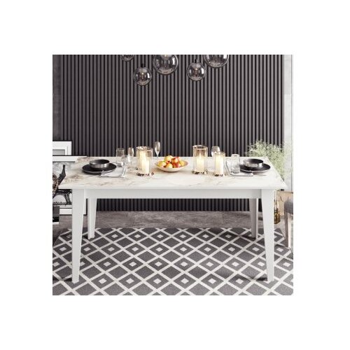 Hanah home trpezarijski sto polka - bela Slike