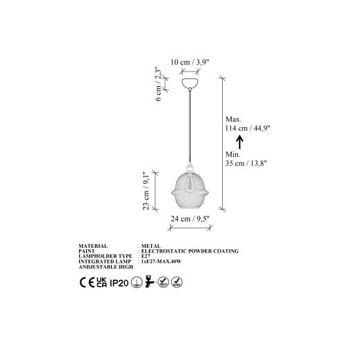 Opviq Luster Berk 16400 1 A Slike