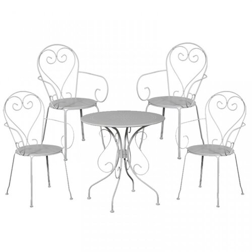 Olimp Sport Baštenska garnitura Moka 4 stolice i 1 sto bela Cene