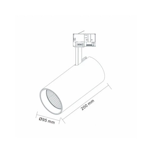  led ref &amp;scaron;inski JM-4074 40W 4000K 36&amp;deg; crni trofazni Slike