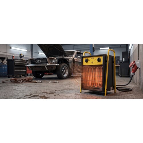 Dom grijalica sa ventilatorom, industrijska, 9000W, IPX4 - FKI9 Slike