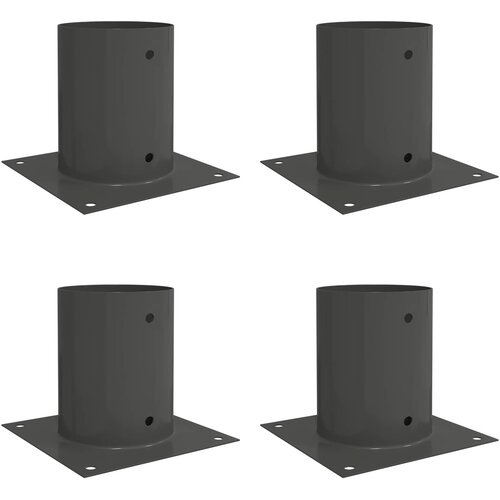 VidaXL Okrogla podlaga 4 pcs Antracit 18 x 18 x 15 cm Kovina, (5000249129) Slike
