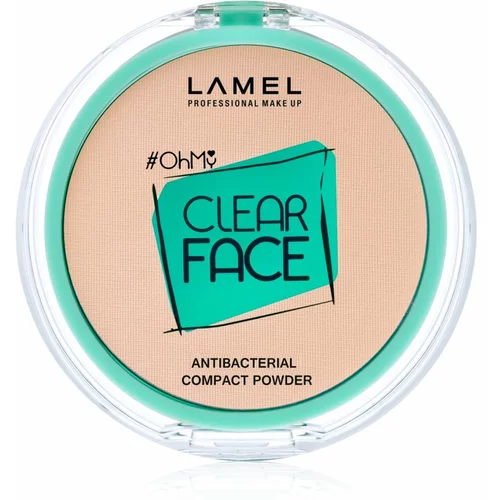 LAMEL OhMy Clear Face kompaktni puder z antibakterijskim dodatkom odtenek 401 Light Natural 6 g