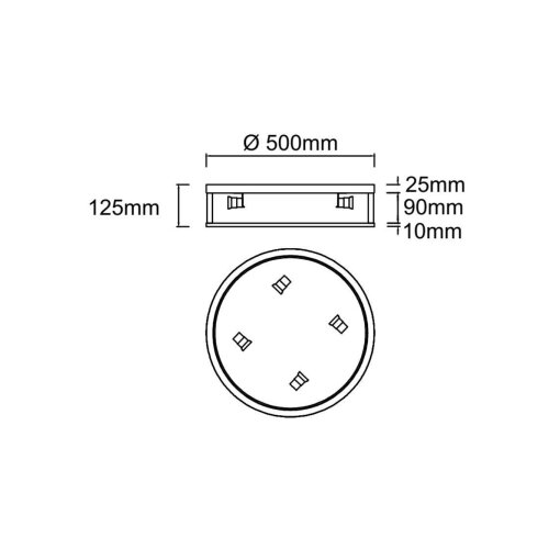  open design OR85761 - plafonska lampa sandro 4xE14/12W/230V, prečnika 50 cm, mesing Slike