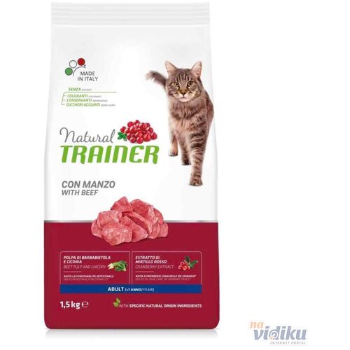 Trainer natural hrana za mačke adult govedina 300g Slike