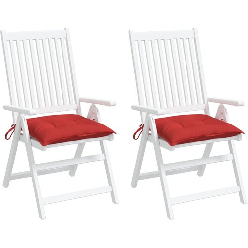 Jastuci za stolice 2 kom boja vina 40x40x7 cm tkanina Oxford Slike