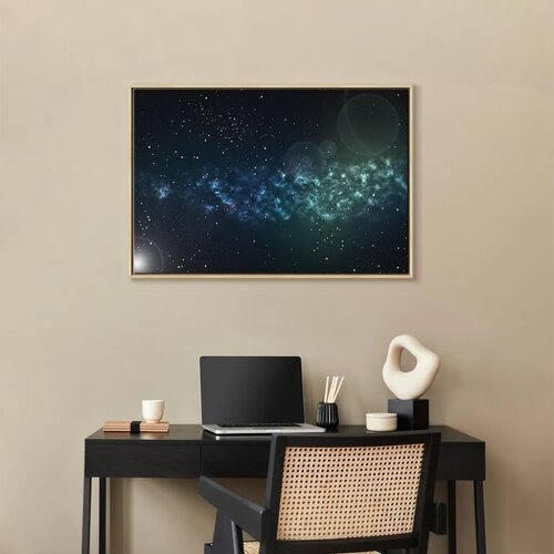  Slika - Space (1 Part) Wide 60x40 U prirodnom drvenom okviru Cene