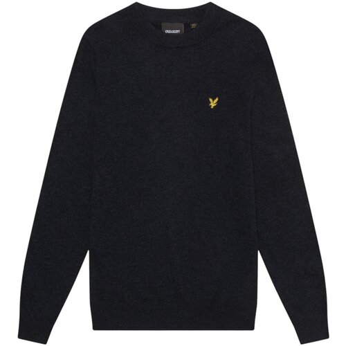 Lyle &amp;amp; Scott Puloverji Lambswool Blend Crew Neck Jump KN2114VC Modra Slike