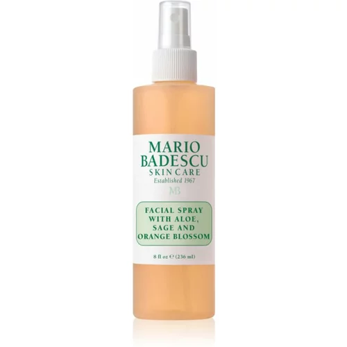 Mario Badescu Facial Spray with Aloe, Sage and Orange Blossom energetska hidratantna magla za lice 236 ml