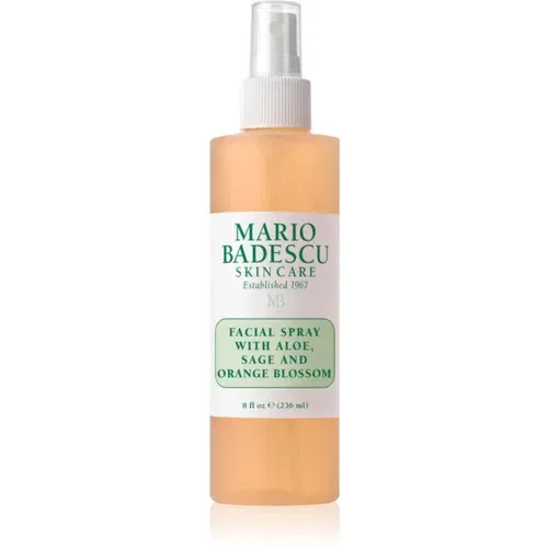 Mario Badescu Facial Spray with Aloe, Sage and Orange Blossom energijska vlažilna meglica za obraz 236 ml