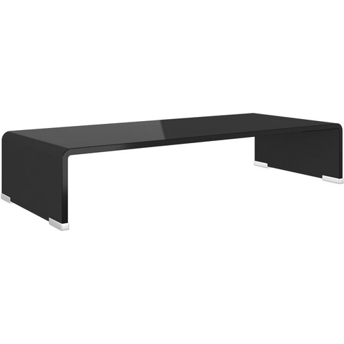 Stalak za TV/Monitor Staklo Crni 60x25x11 cm Slike