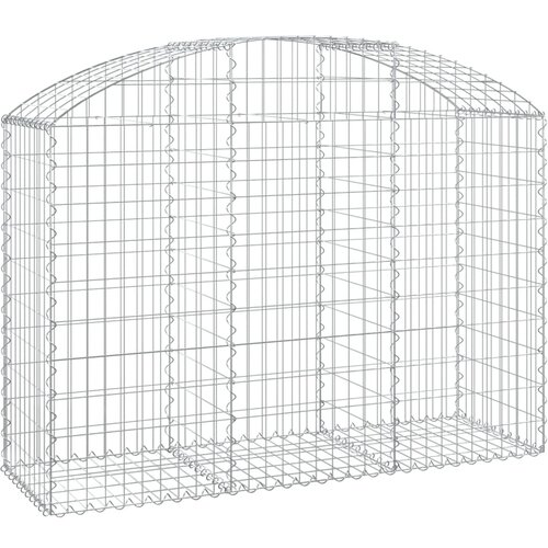  Gabionska ko&amp;scaron;ara s lukom 150x50x100/120 cm pocinčano željezo Slike