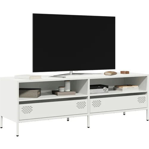 vidaXL TV omarica bela 135x39x43,5 cm hladno valjano jeklo