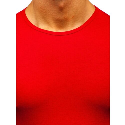 DStreet Pánské tričko bez potisku 0001 - červená, Slike