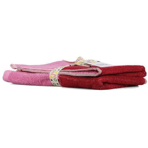 ONA Rožnate frotirne bombažne brisače v kompletu 2 ks 30x50 cm Pixie &amp;ndash; Slike