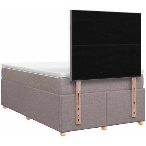  Boxspring krevet s madracem Sivosmeđa 120 x 200 cm Tkanina Slike