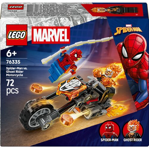 Lego super heroes - spajdermen protiv duha rajdera na motociklu (76335) Slike