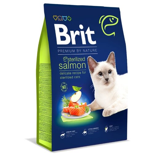 Brit PREMIUM by Nature Sterilized s lososom 8kg Slike