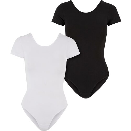 UC Ladies Women's Organic Stretch Jersey Body - 2-Pack White+Black Slike
