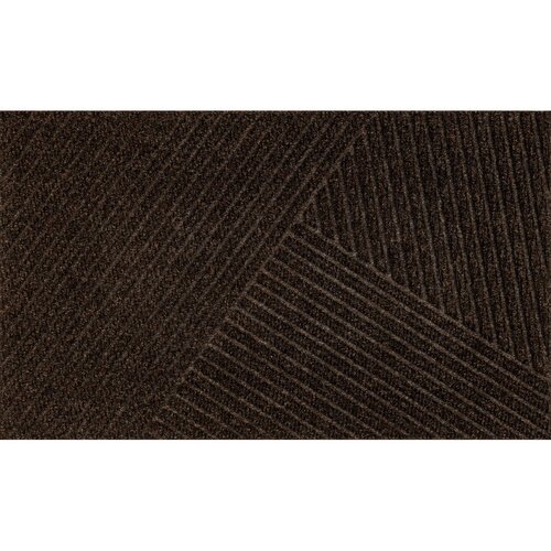 wash+dry PREDPRAŽNIK Dune Stripes dark brown 45/75 cm reliefno temno rjava Cene