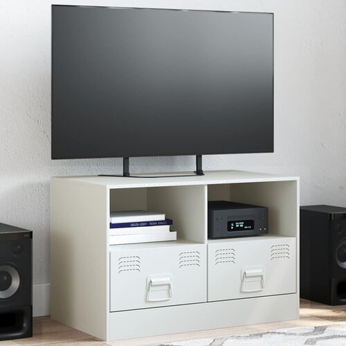 TV ormarić bijeli 67 x 39 x 44 cm čelični Cene