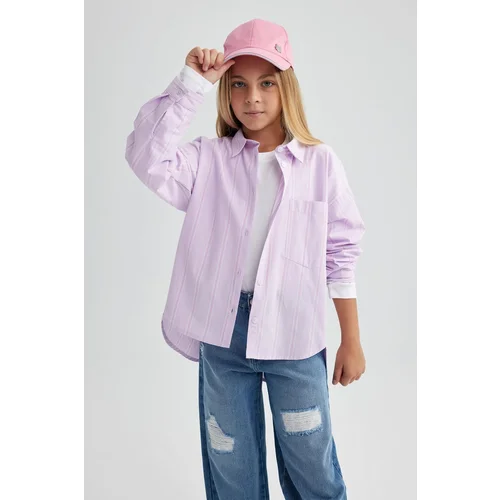 Defacto Girls Poplin Long Sleeve Shirt