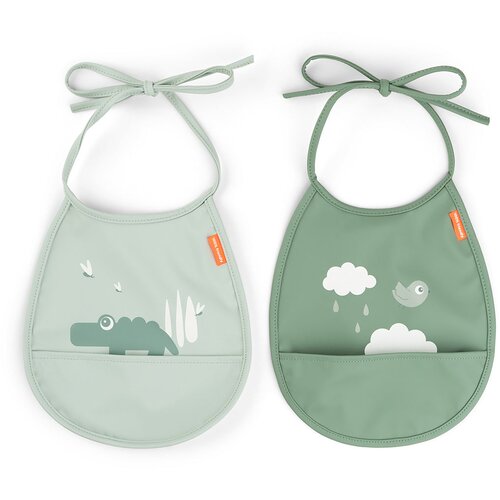 Done By Deer portikle za bebe Playground Happy Clouds, 2 komada, Zelena Slike