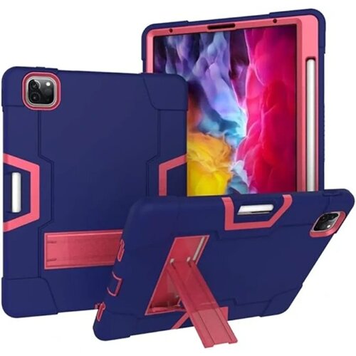 NIKCORP Ovitek za iPad Pro 12.9 (2021/2020/2018), robusten silikonski etui s stojalom in mestom za pisalo, roza barve, (5000139162) Cene
